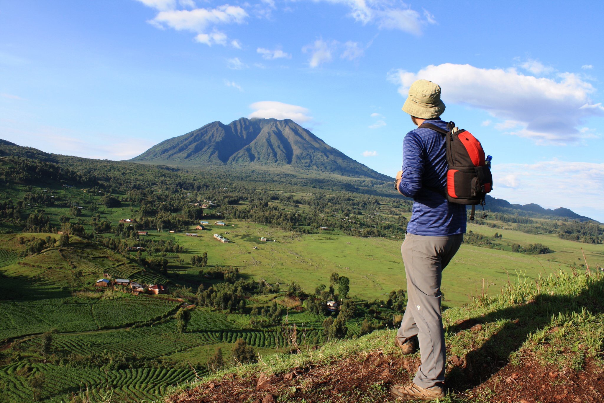 The breathtaking scenery if Sabinyo volcano in Rwanda