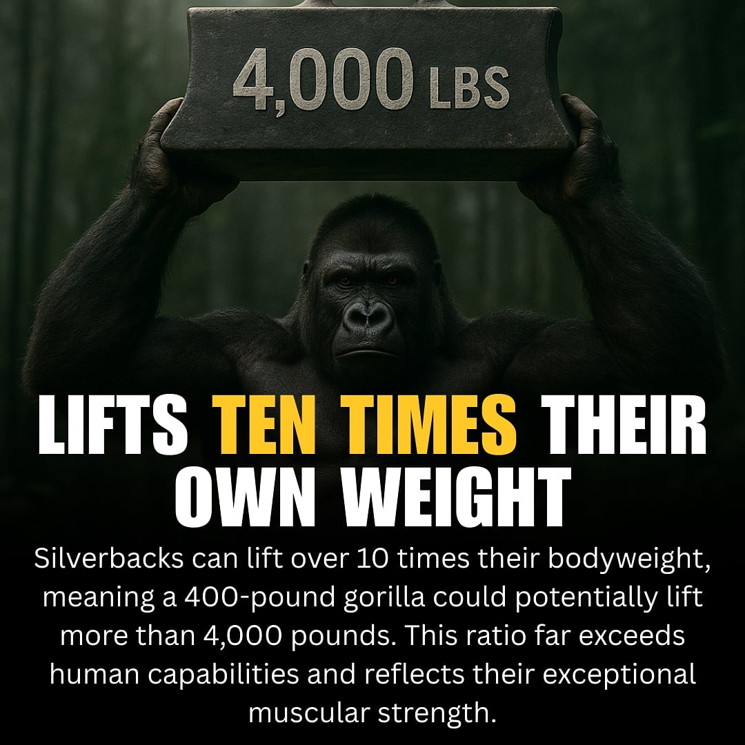 Gorilla can lift 400 pounds