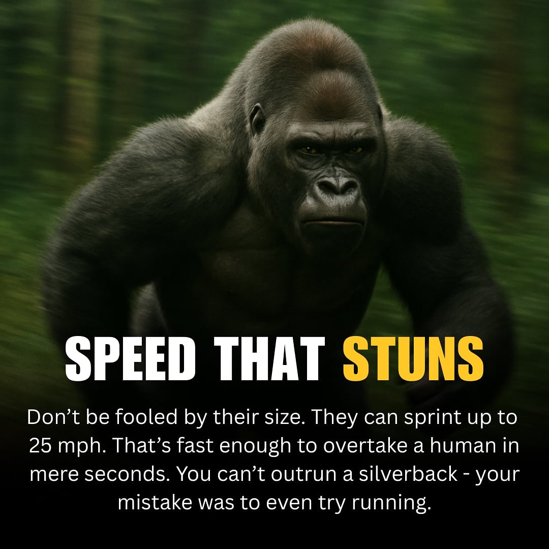 Gorilla running at high speed